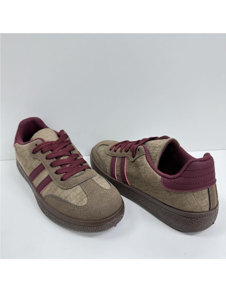 BAMBA SERRAJE 2 LINEAS TAUPE