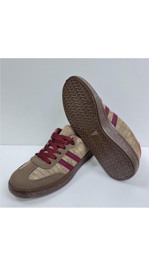 BAMBA SERRAJE 2 LINEAS TAUPE