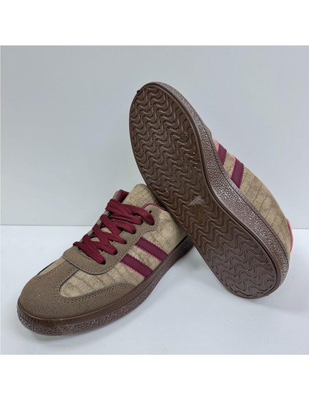 BAMBA SERRAJE 2 LINEAS TAUPE