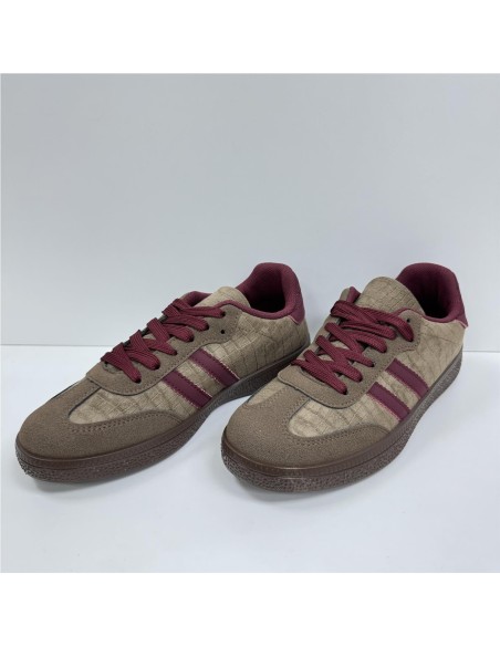 BAMBA SERRAJE 2 LINEAS TAUPE