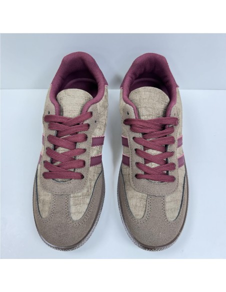 BAMBA SERRAJE 2 LINEAS TAUPE