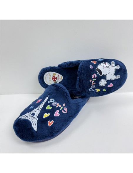 ZAPATILLA PARIS COMBINADA MARINO
