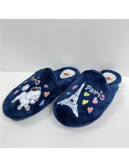 ZAPATILLA PARIS COMBINADA MARINO