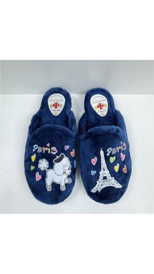 ZAPATILLA PARIS COMBINADA MARINO
