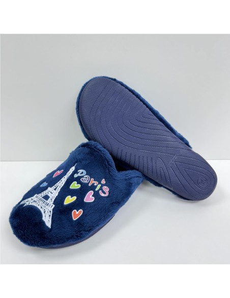 ZAPATILLA PARIS COMBINADA MARINO