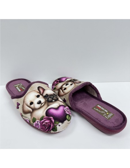 ZAPATILLA PERRITOS BURDEOS