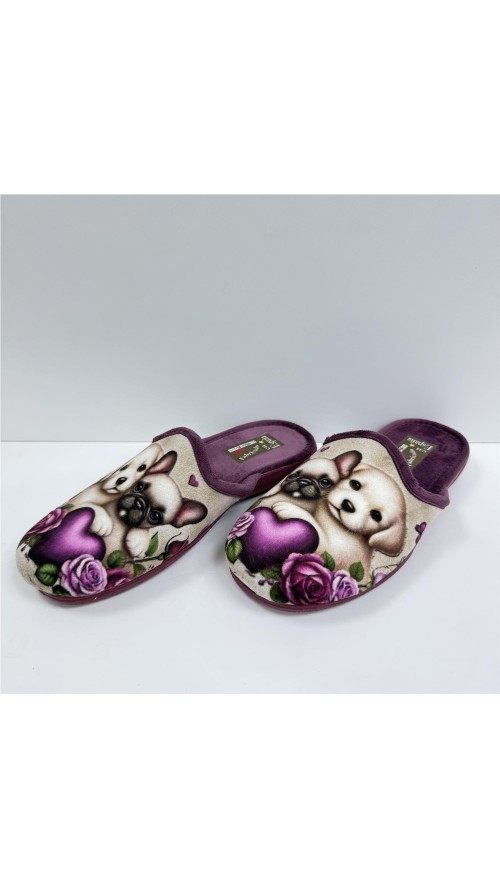 ZAPATILLA PERRITOS BURDEOS