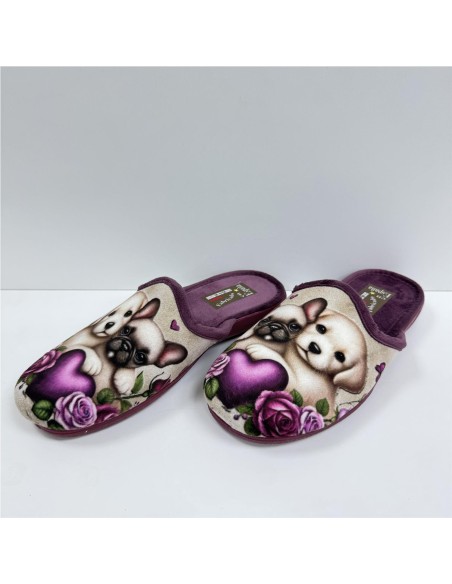 ZAPATILLA PERRITOS BURDEOS