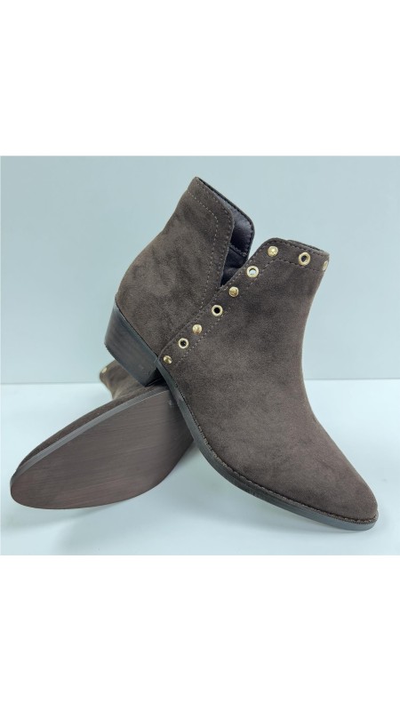 BOTIN SERRAJE APERTURA LATERAL MARRON 2