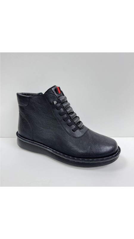 BOTA FLEXIBLE CON CREMALLERA NEGRO