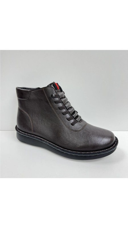 BOTA FLEXIBLE CON CREMALLERA MARRON