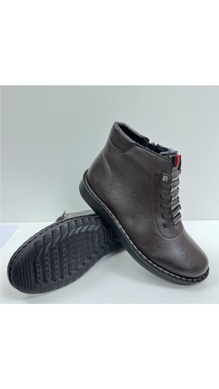 BOTA FLEXIBLE CON CREMALLERA MARRON 2