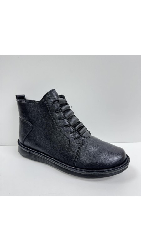 BOTA FLEXIBLE CON CREMALLERA NEGRO