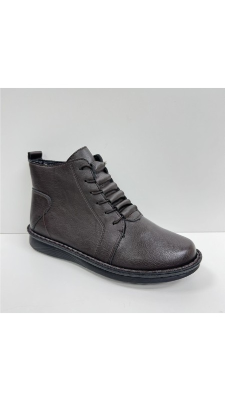 BOTA FLEXIBLE CON CREMALLERA MARRON