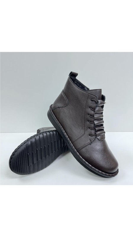 BOTA FLEXIBLE CON CREMALLERA MARRON 2