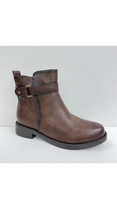 BOTA POLIPIEL ADORNO LATERAL MARRON