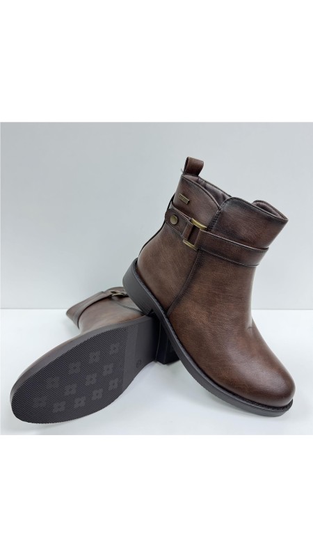 BOTA POLIPIEL ADORNO LATERAL MARRON 2
