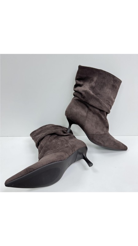 BOTIN ARRUGADO DE SERRAJE MARRON 2