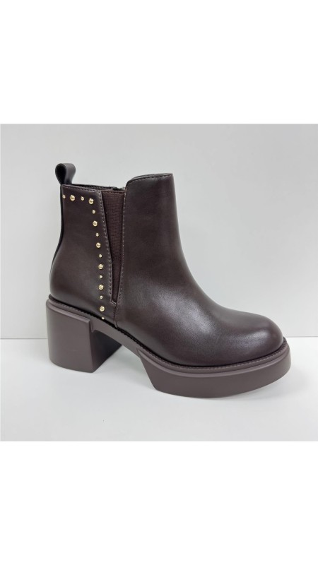 BOTA POLIPIEL TACHAS P-ANCHO MARRON