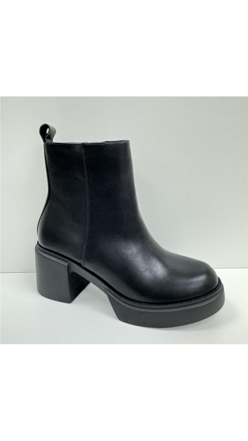 BOTIN POLIPIEL PISO ANCHO NEGRO