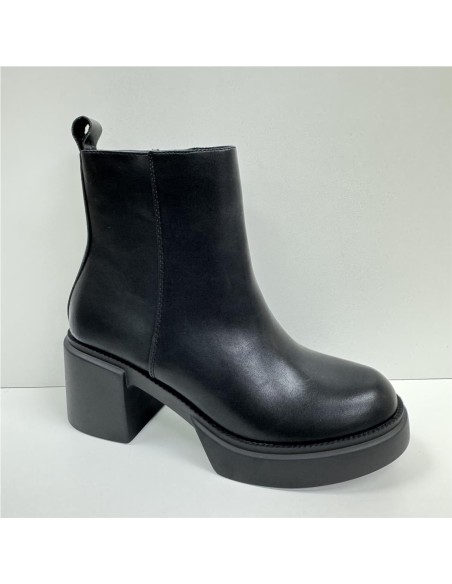 BOTIN POLIPIEL PISO ANCHO NEGRO