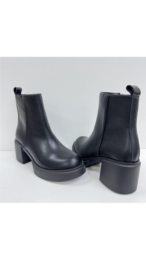 BOTIN POLIPIEL PISO ANCHO NEGRO
