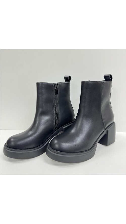 BOTIN POLIPIEL PISO ANCHO NEGRO