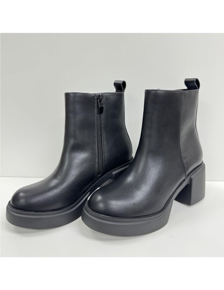 BOTIN POLIPIEL PISO ANCHO NEGRO
