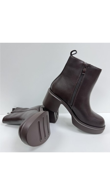 BOTIN POLIPIEL PISO ANCHO MARRON 2