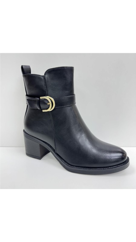 BOTIN POLIPIEL HEBILLA NEGRO