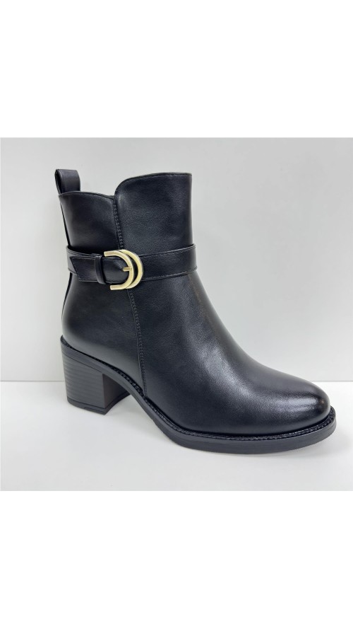 BOTIN POLIPIEL HEBILLA NEGRO