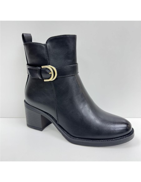 BOTIN POLIPIEL HEBILLA NEGRO