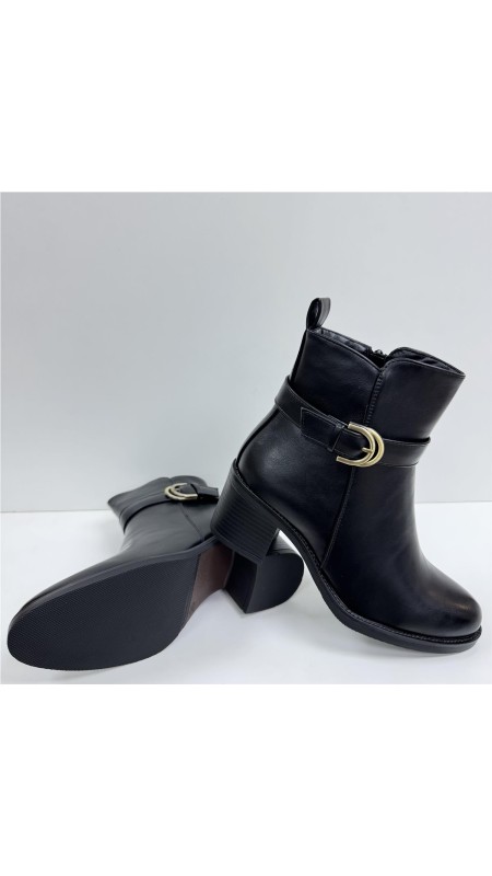 BOTIN POLIPIEL HEBILLA NEGRO 2