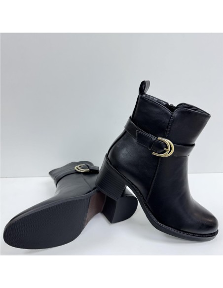 BOTIN POLIPIEL HEBILLA NEGRO
