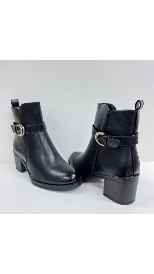 BOTIN POLIPIEL HEBILLA NEGRO
