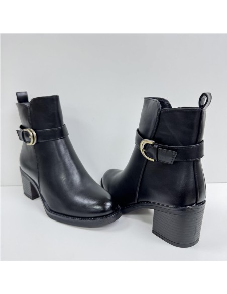 BOTIN POLIPIEL HEBILLA NEGRO