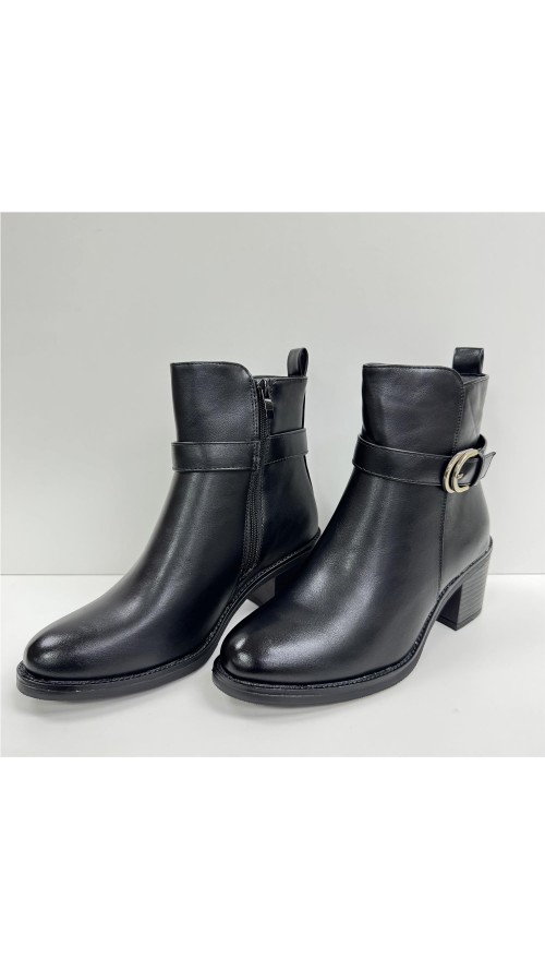 BOTIN POLIPIEL HEBILLA NEGRO