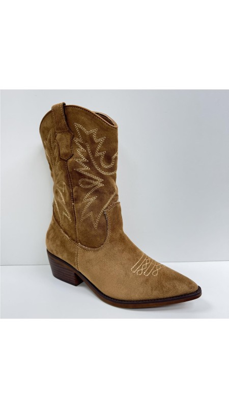 BOTIN SERRAJE COW BOY CAMEL