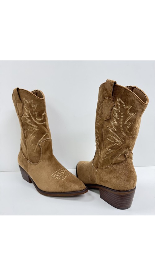 BOTIN SERRAJE COW BOY CAMEL