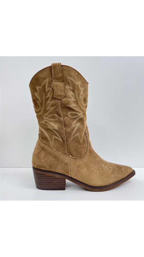 BOTIN SERRAJE COW BOY CAMEL
