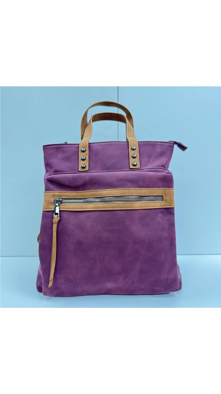 MOCHILA BICOLOR BURDEOS 2