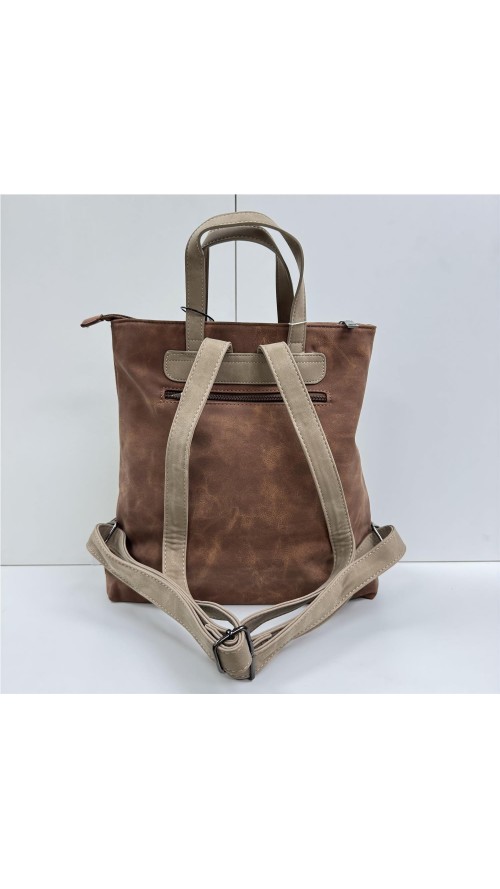 MOCHILA BICOLOR MARRON