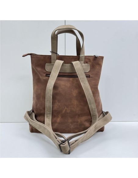 MOCHILA BICOLOR MARRON