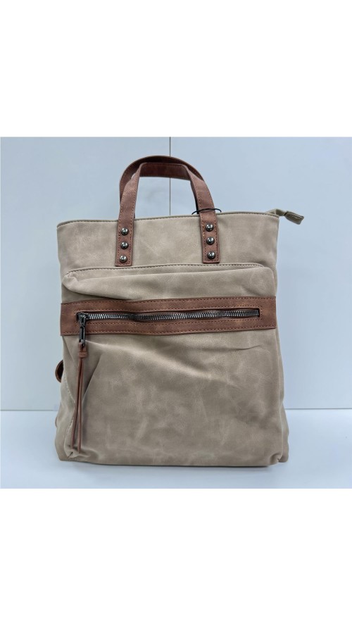 MOCHILA BICOLOR TAUPE