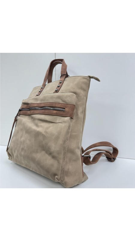 MOCHILA BICOLOR TAUPE 2