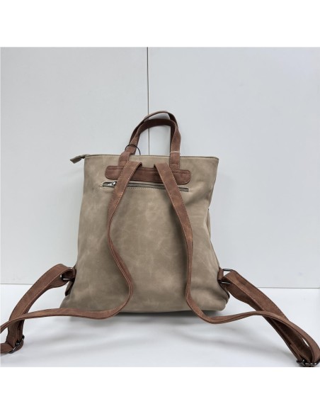 MOCHILA BICOLOR TAUPE