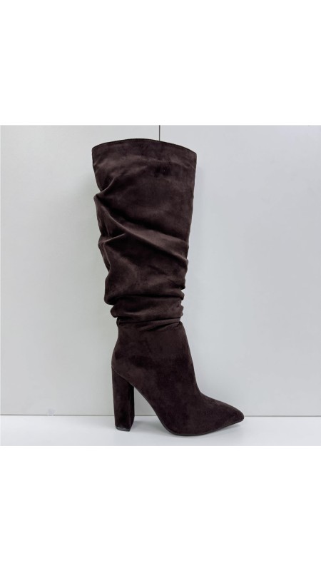 BOTA SERRAJE ARRUGADA MARRON