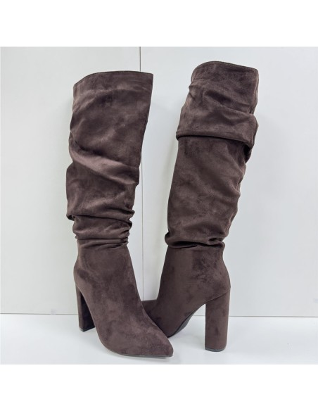 BOTA SERRAJE ARRUGADA MARRON