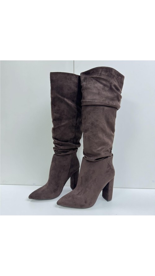 BOTA SERRAJE ARRUGADA MARRON
