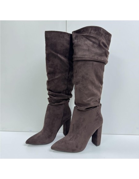 BOTA SERRAJE ARRUGADA MARRON